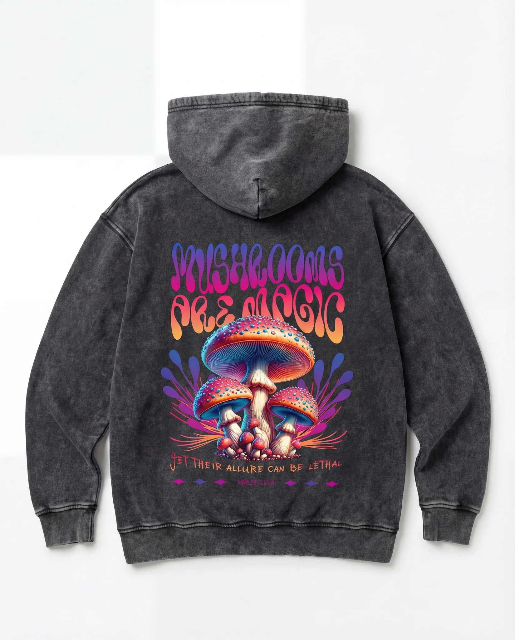 Mushrooms Are Magic Hoodie - Washed Hoodie | My Turtle